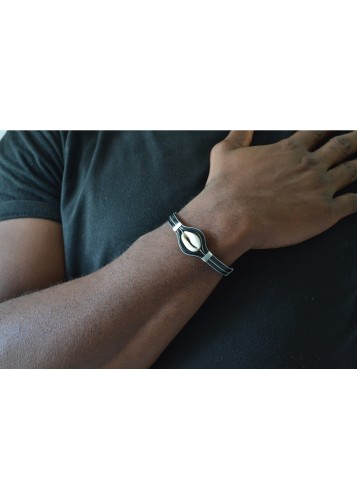 Bracelet semi-rigide avec cauri