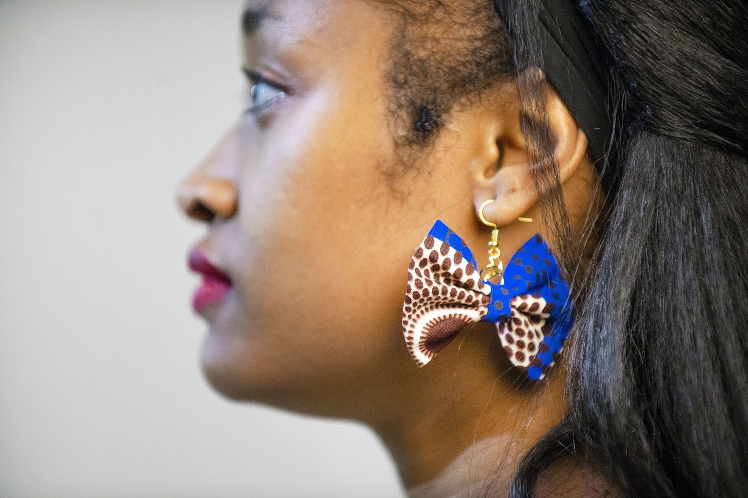 Boucles d'oreilles africaines en wax