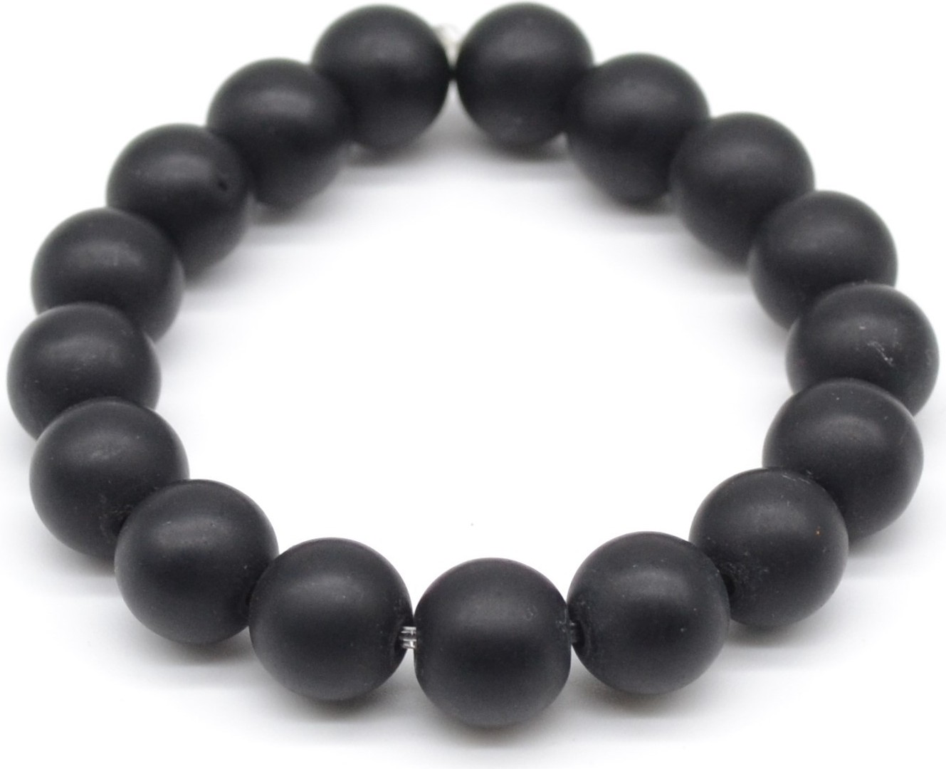 Bracelet de grosses perles noires