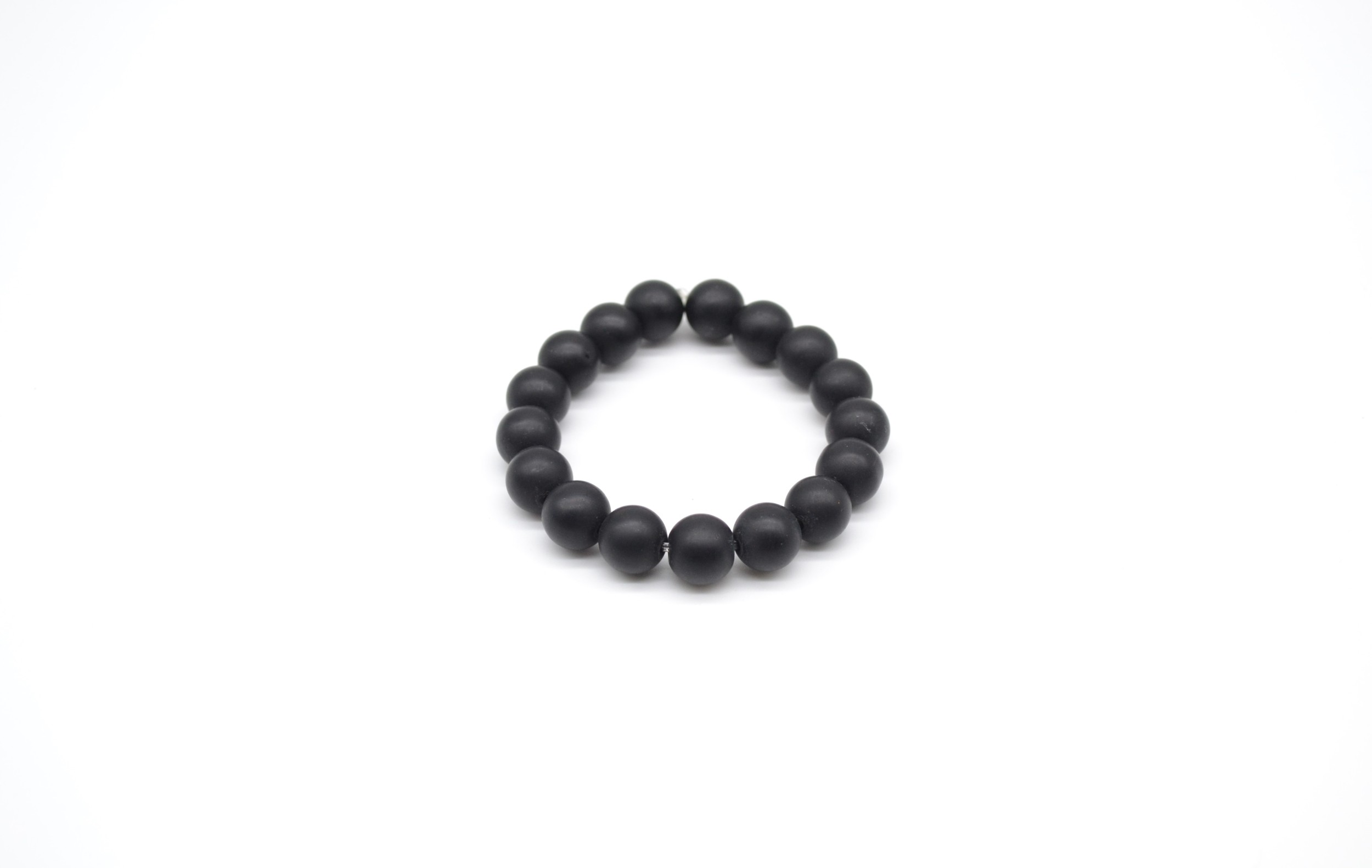 Bracelet de grosses perles noires