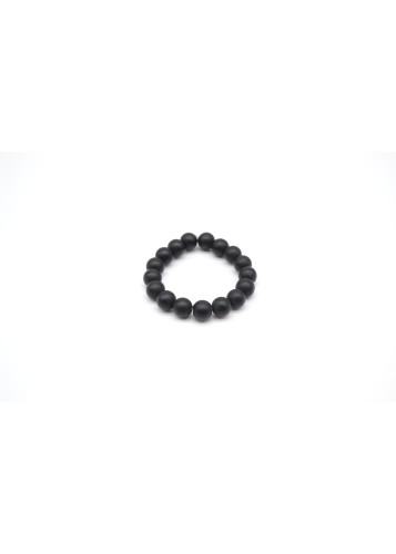 Bracelet de grosses perles noires