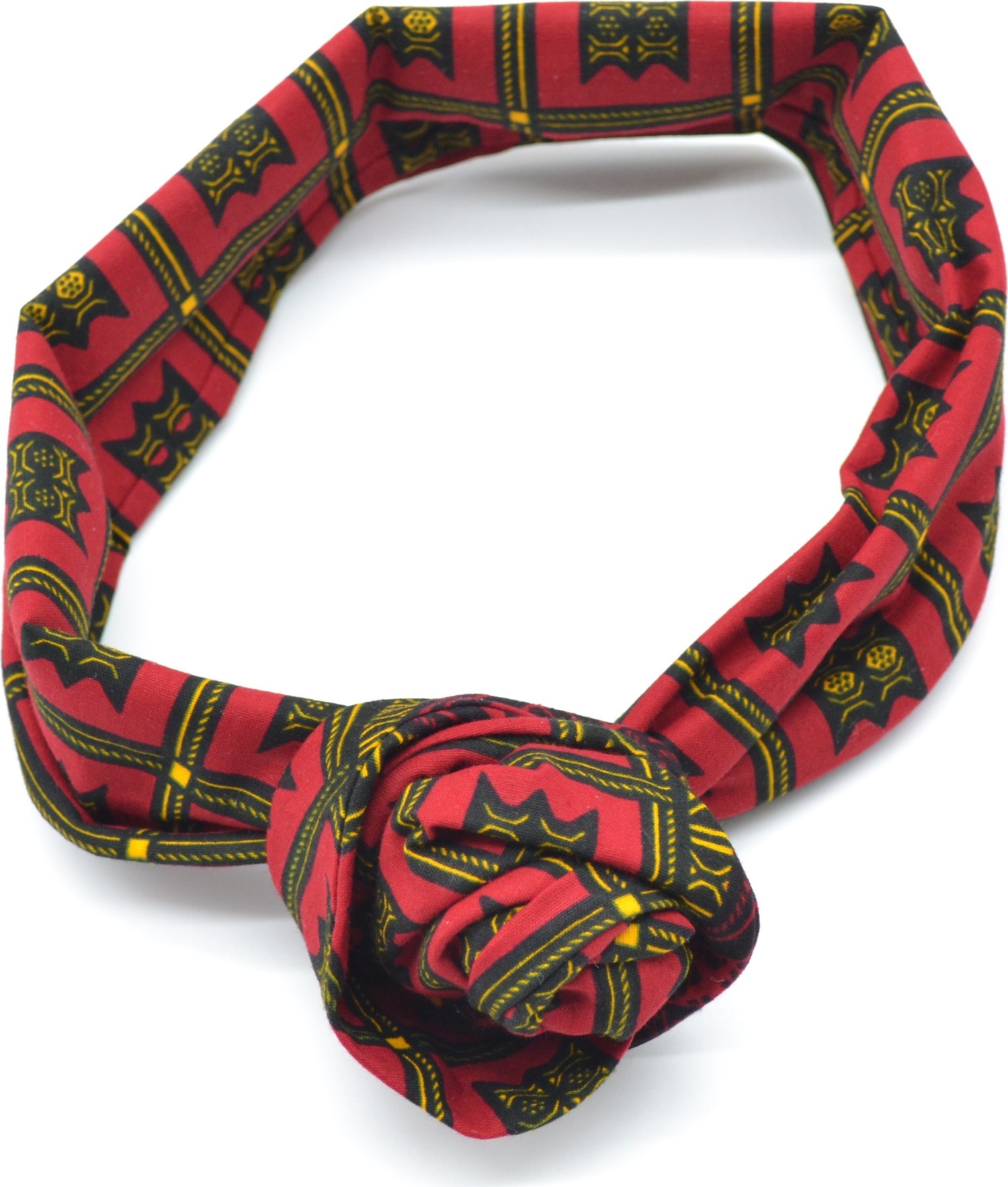 Bandeau tissu Wax flexible avec fil aluminium