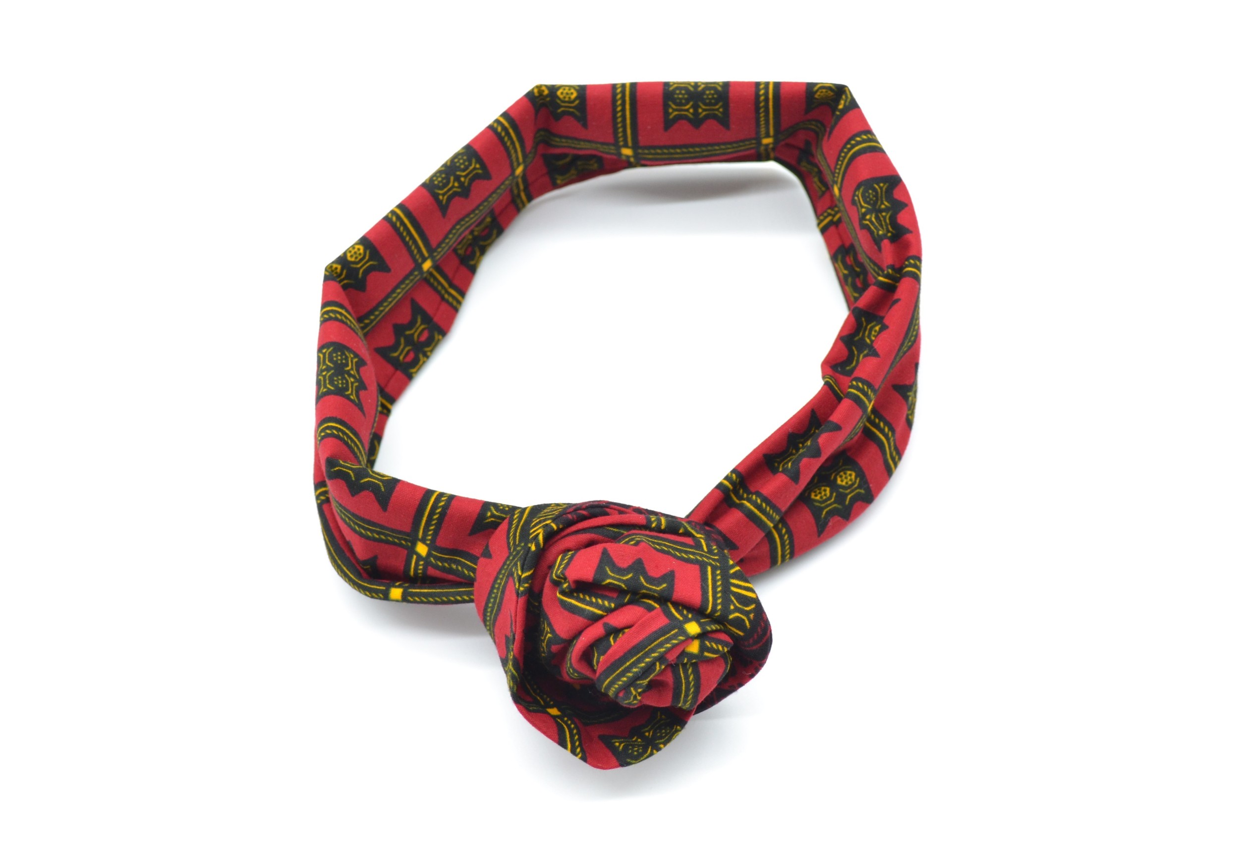 Bandeau tissu Wax flexible avec fil aluminium