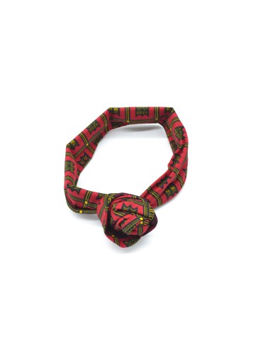 Bandeau tissu Wax flexible avec fil aluminium