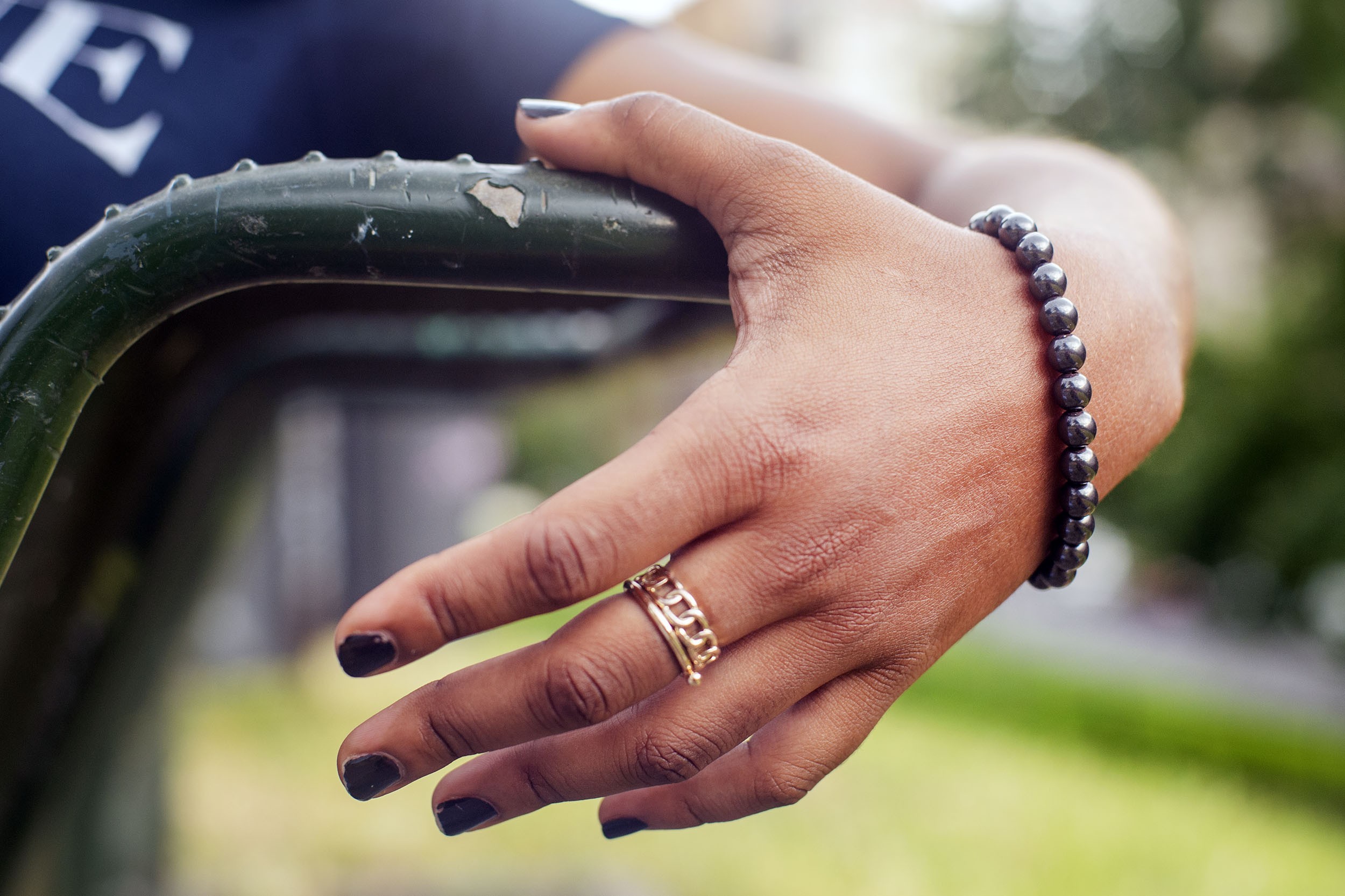 Bracelet léger en perles noires Onyx