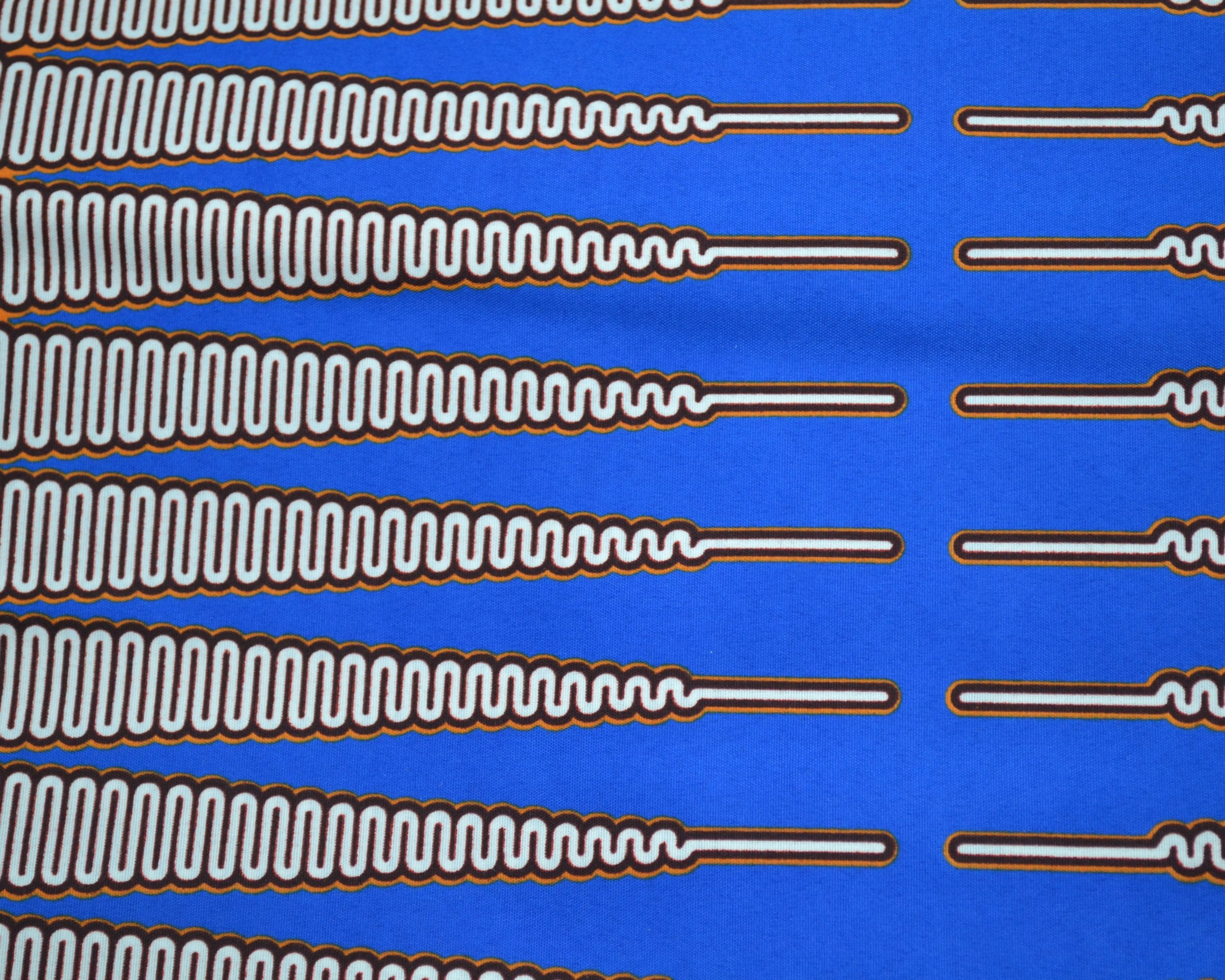 Tissu Wax bleu au Mètre - STANDARD