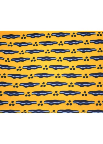 Tissu Wax jaune au Mètre - STANDARD