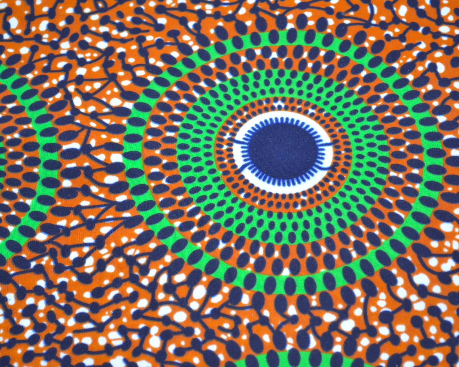 Tissu wax motifs circulaires au Mètre - STANDARD