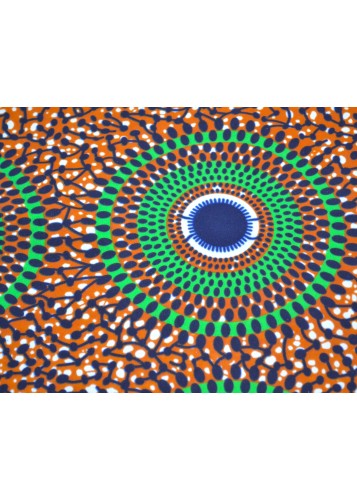 Tissu wax motifs circulaires au Mètre - STANDARD