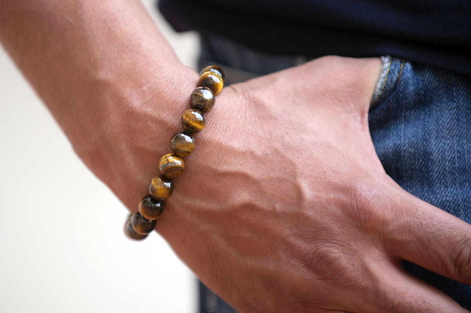 Bracelet en pierres Œil du Tigre