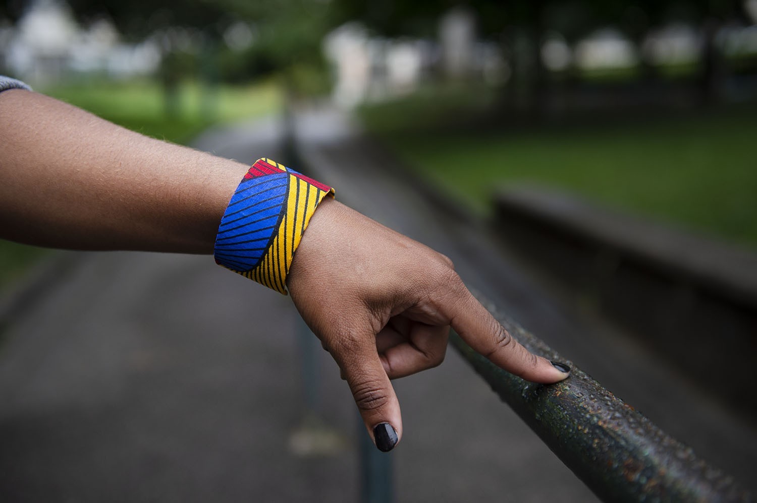 Bracelet manchette multicolore