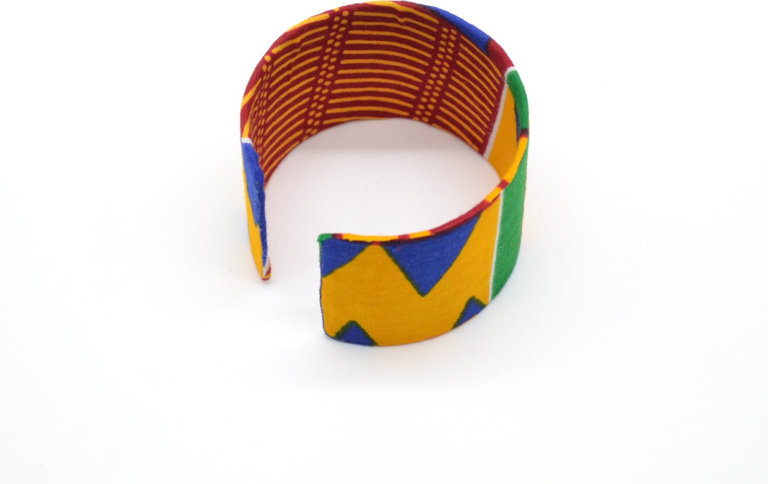 Bracelet manchette en wax multicolore