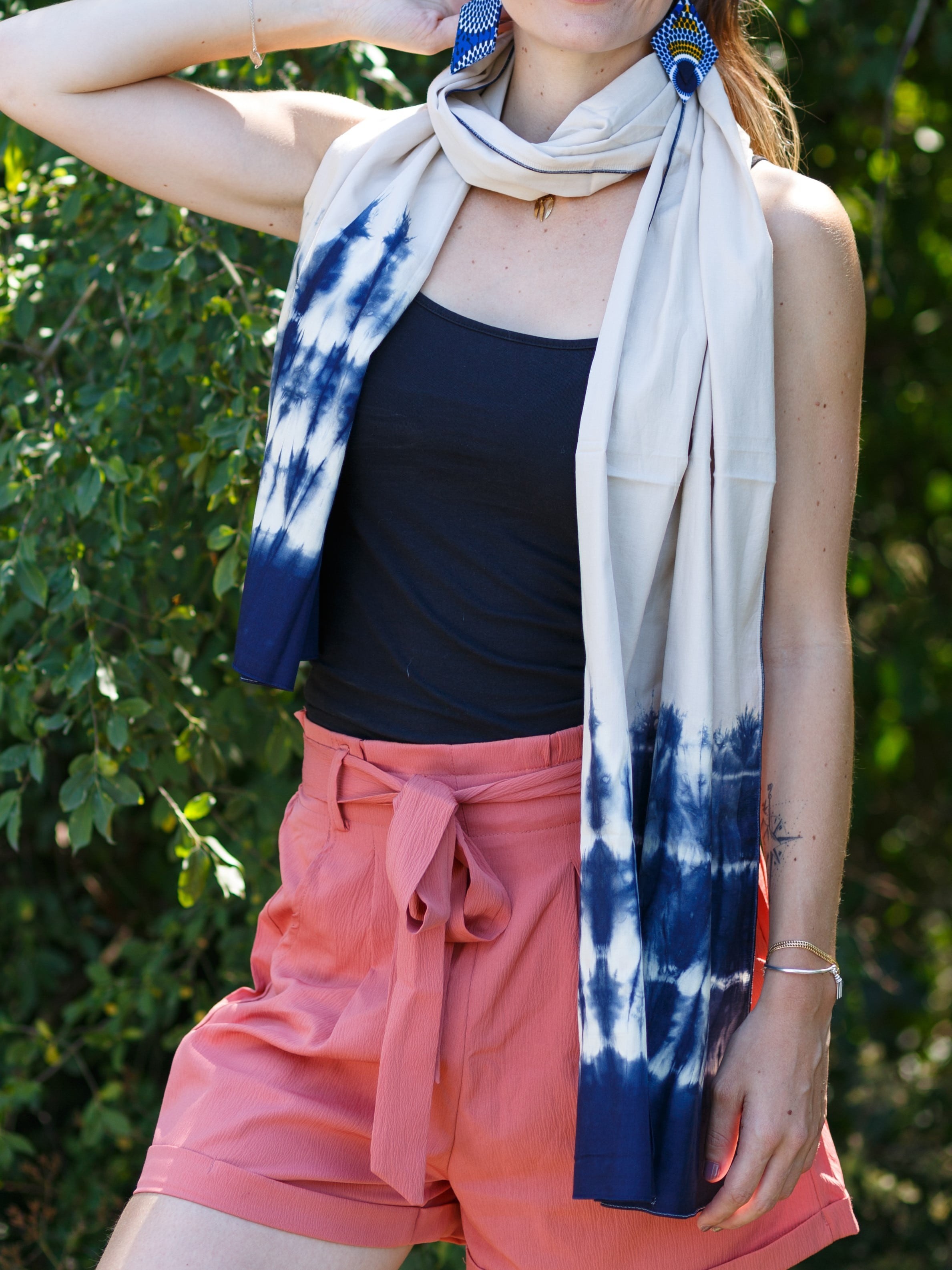 Echarpe / Foulard en coton fait main