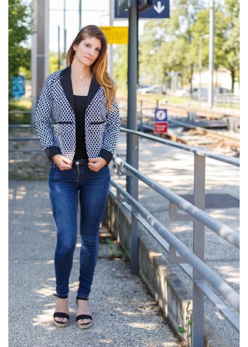 Veste de tailleur en tissu wax