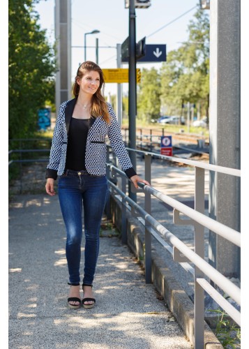 Veste de tailleur en tissu wax