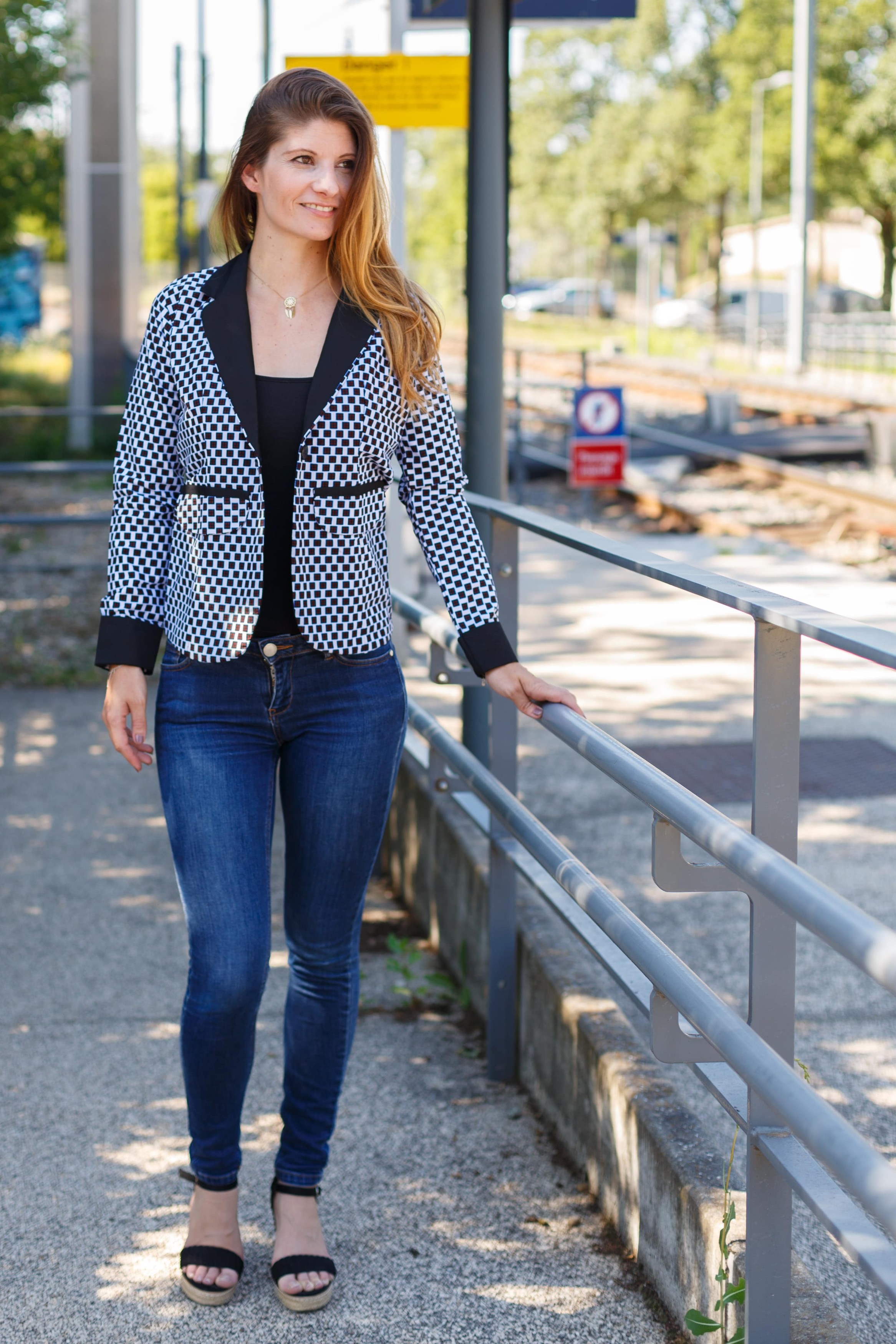 Veste de tailleur en tissu wax