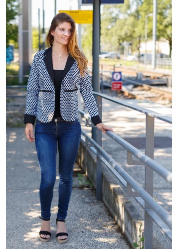 Veste de tailleur en tissu wax