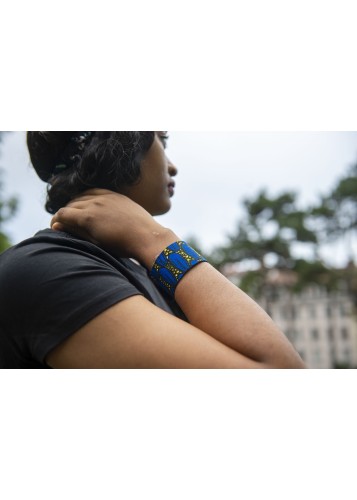 Bracelet manchette en wax original