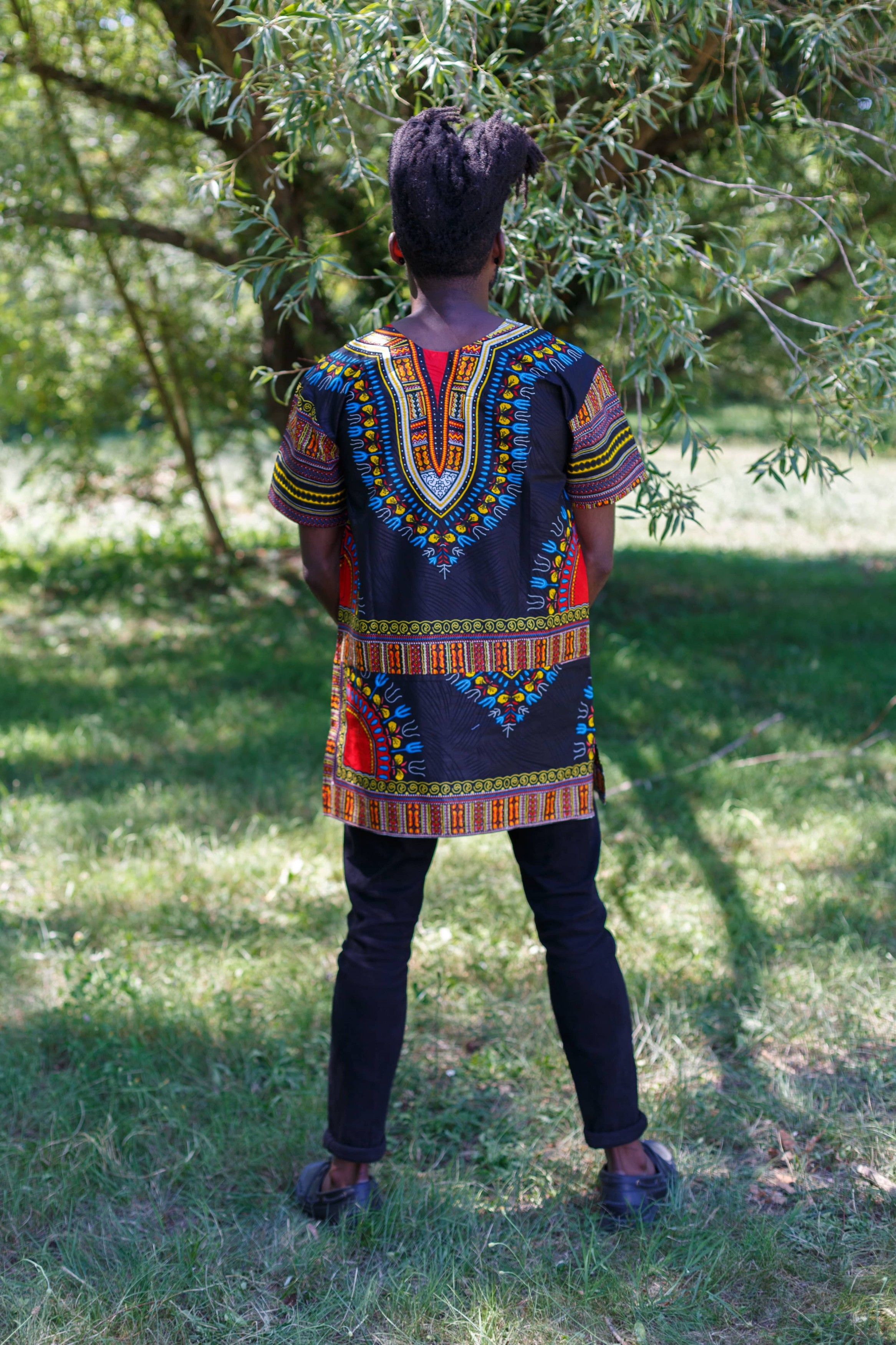 Chemise en wax motif Daïshiki