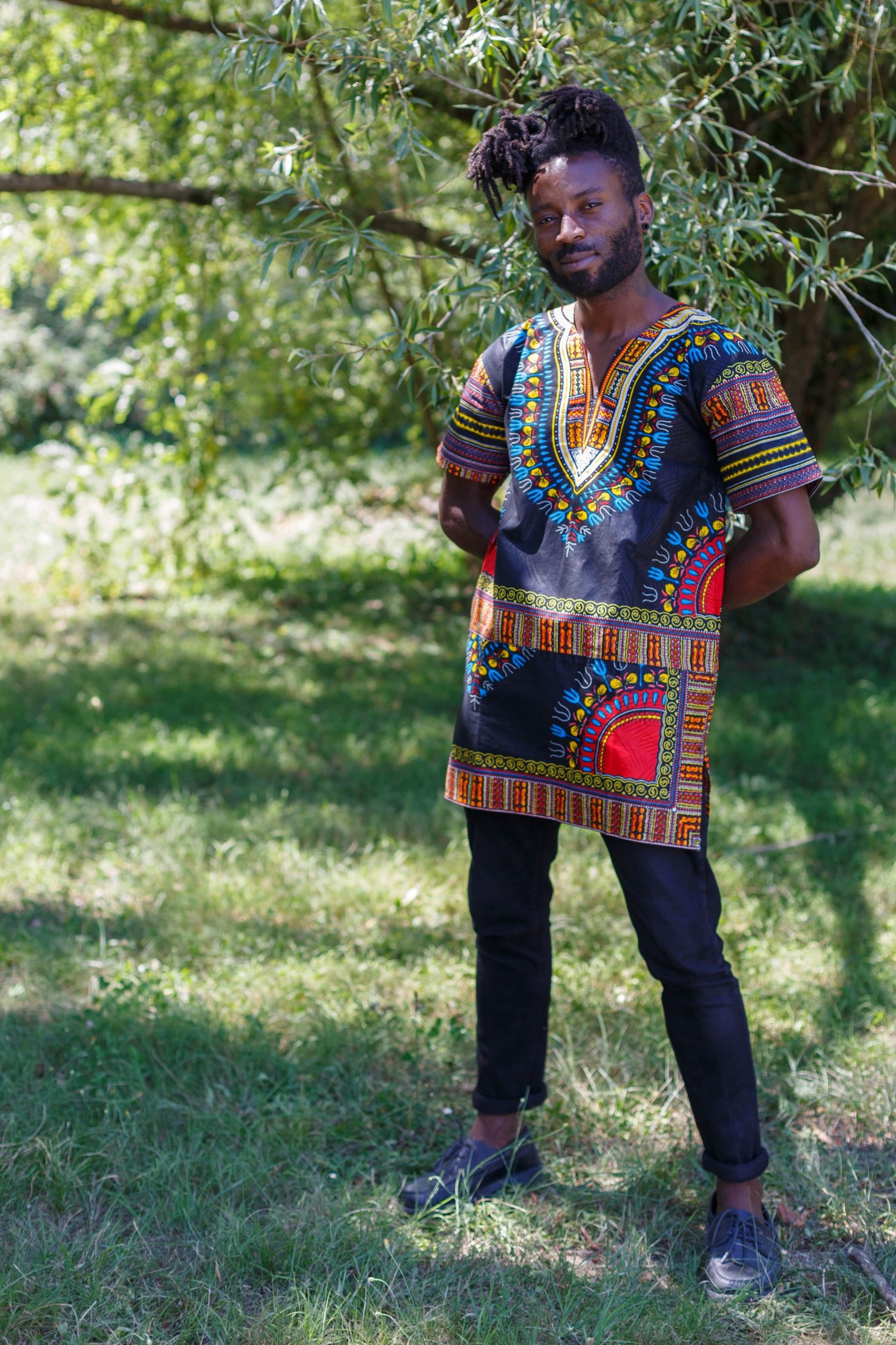 Chemise en wax motif Daïshiki