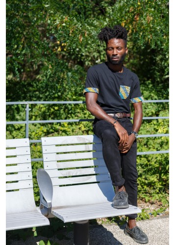 T-shirt Homme customisé avec tissu wax