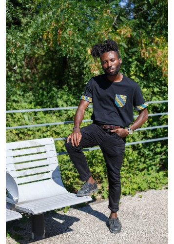 T-shirt Homme customisé avec tissu wax