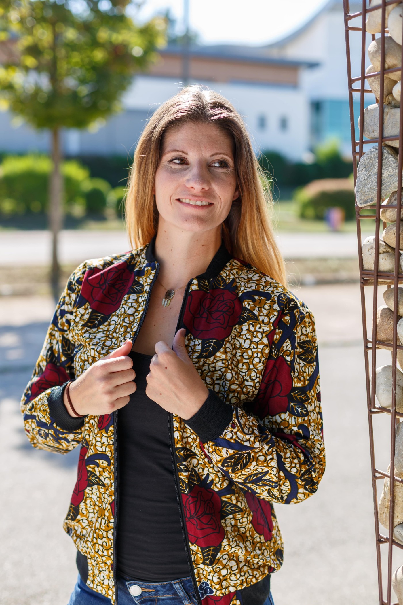 Veste Bombers en tissu Wax - FEMME Veste Bombers en tissu Wax - FEMME