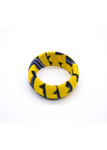 Bracelet ethnique rond en wax multicolore