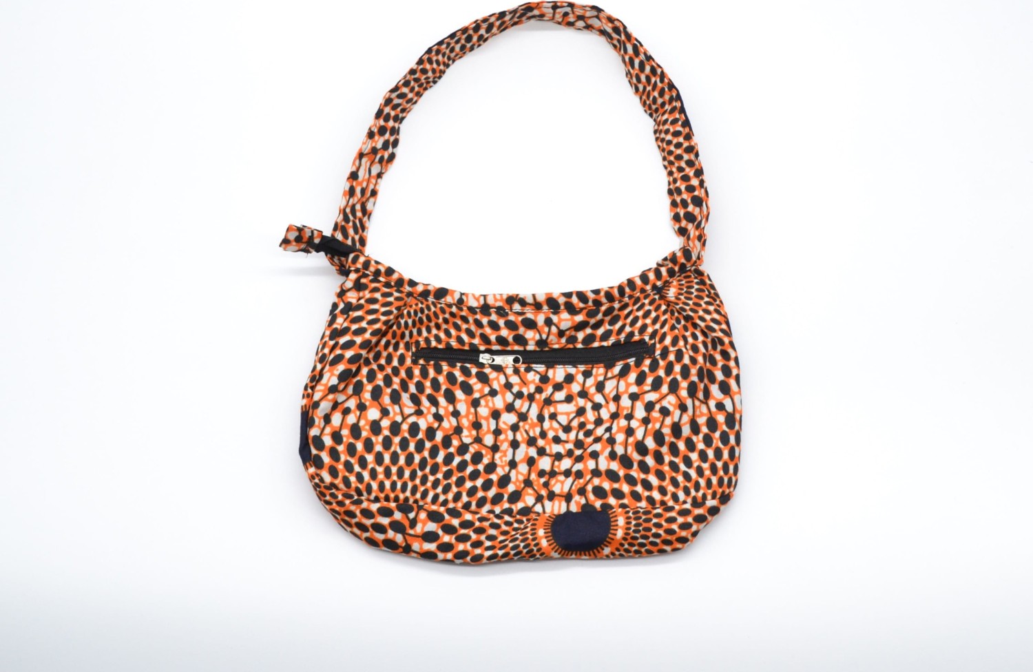 Petit Sac à main tendance en tissu Wax orange