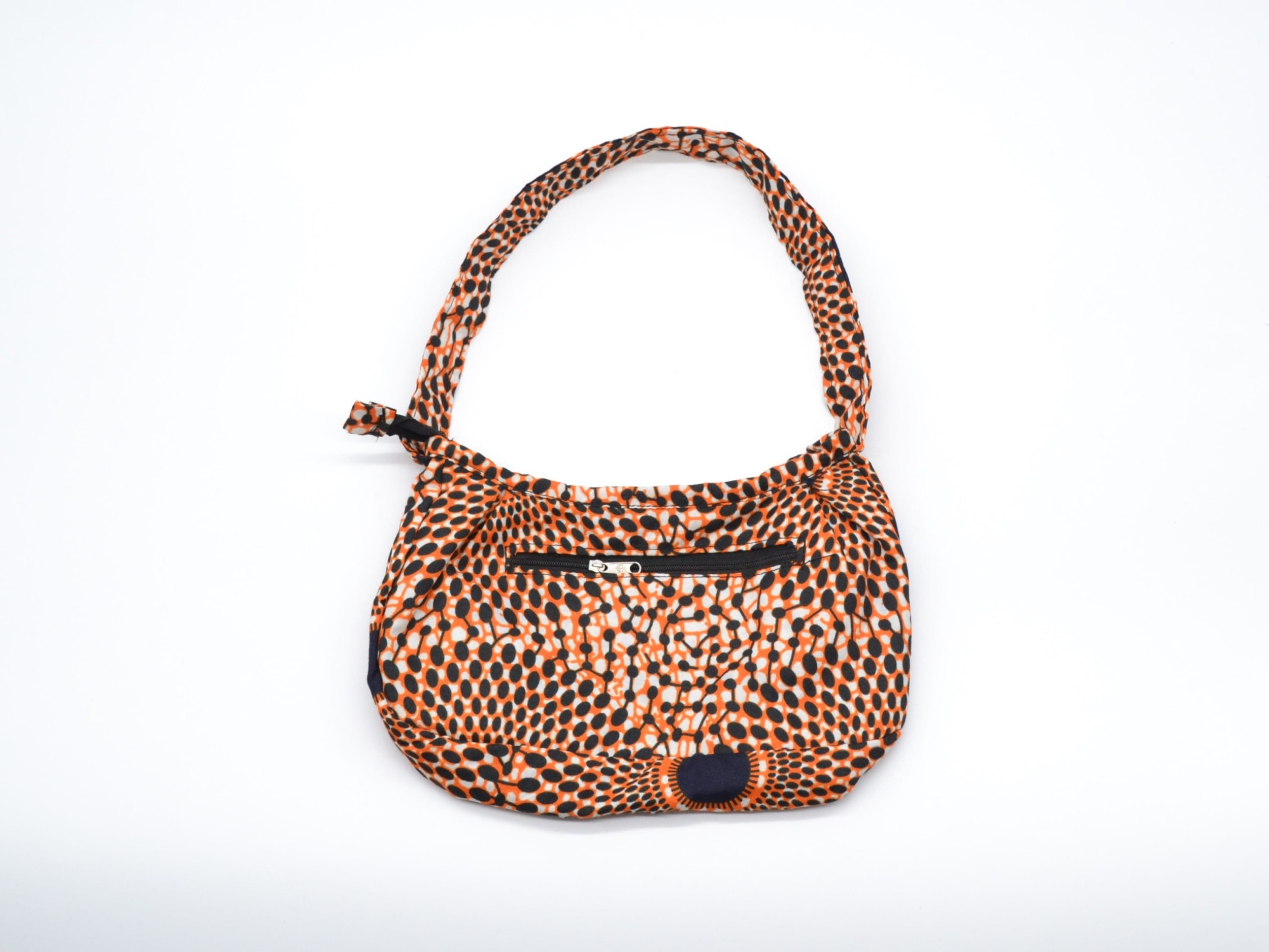 Petit Sac à main tendance en tissu Wax orange