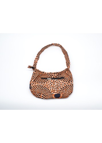 Petit Sac à main tendance en tissu Wax orange