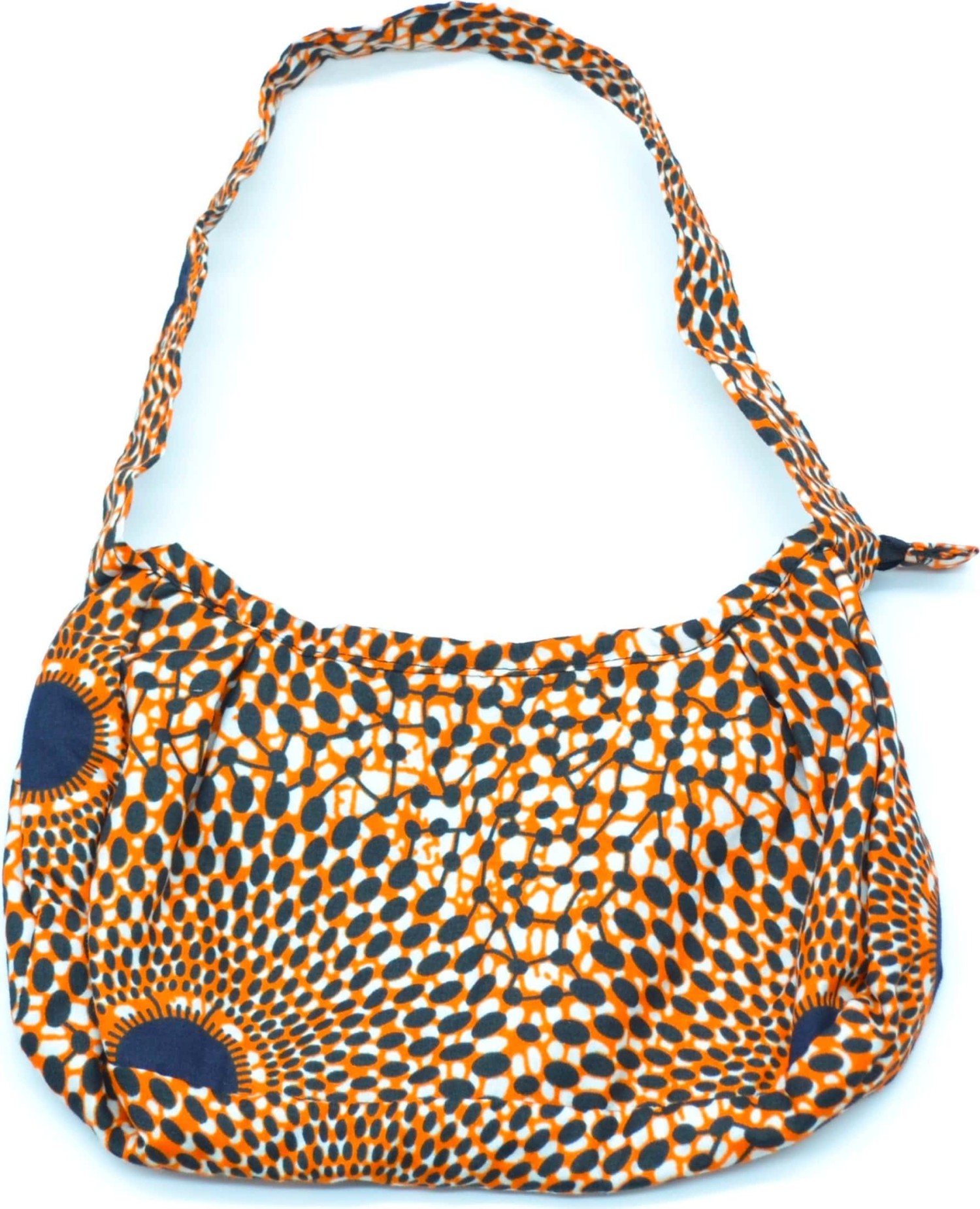 Petit Sac à main tendance en tissu Wax orange