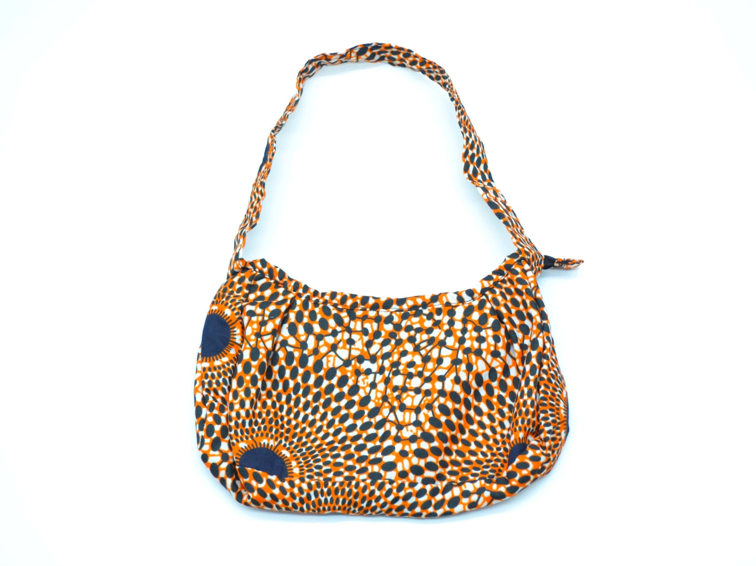 Petit Sac à main tendance en tissu Wax orange