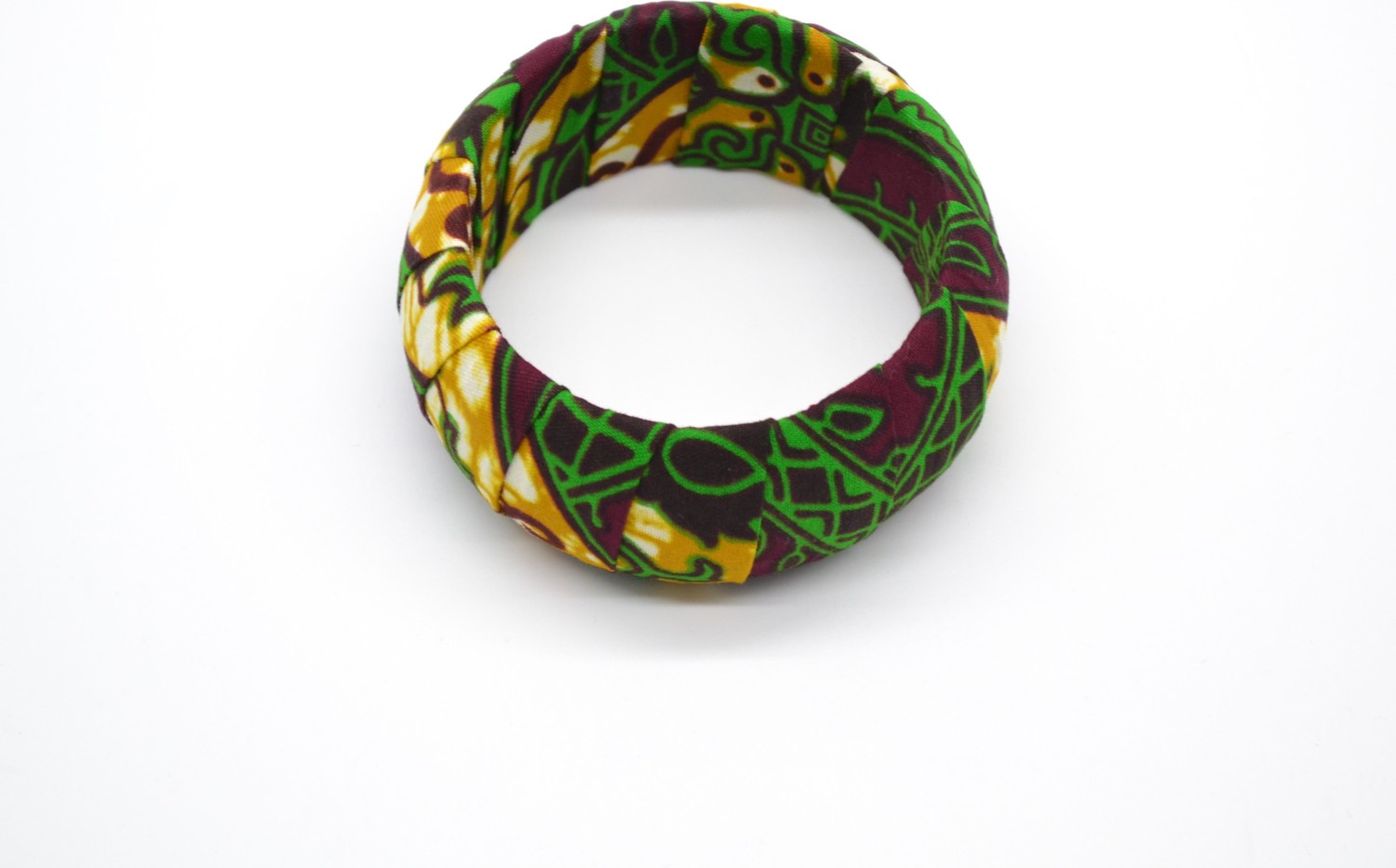 Bracelet en bois et wax coloré