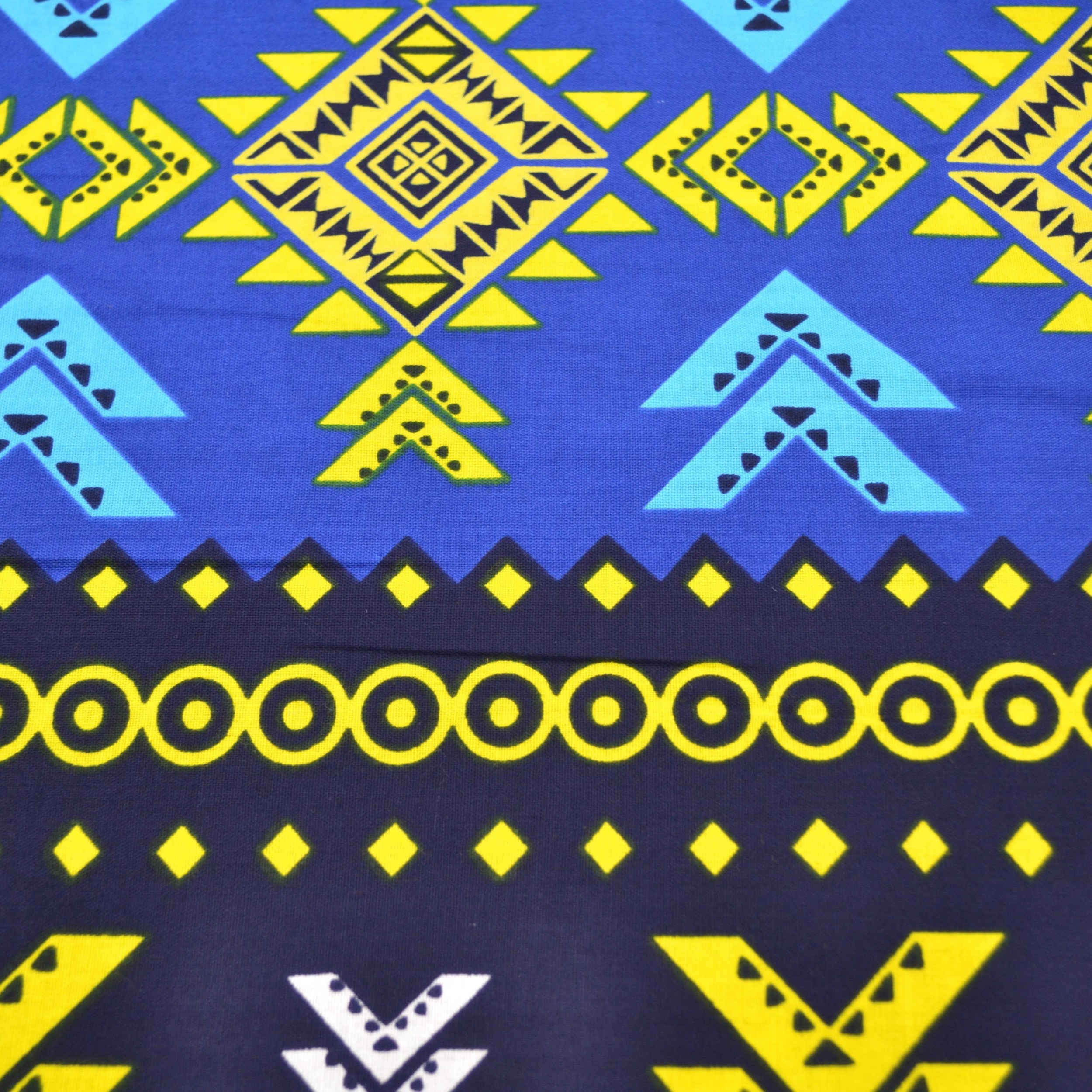 Tissu wax  couleurs vives vendu au mètre - PREMIUM