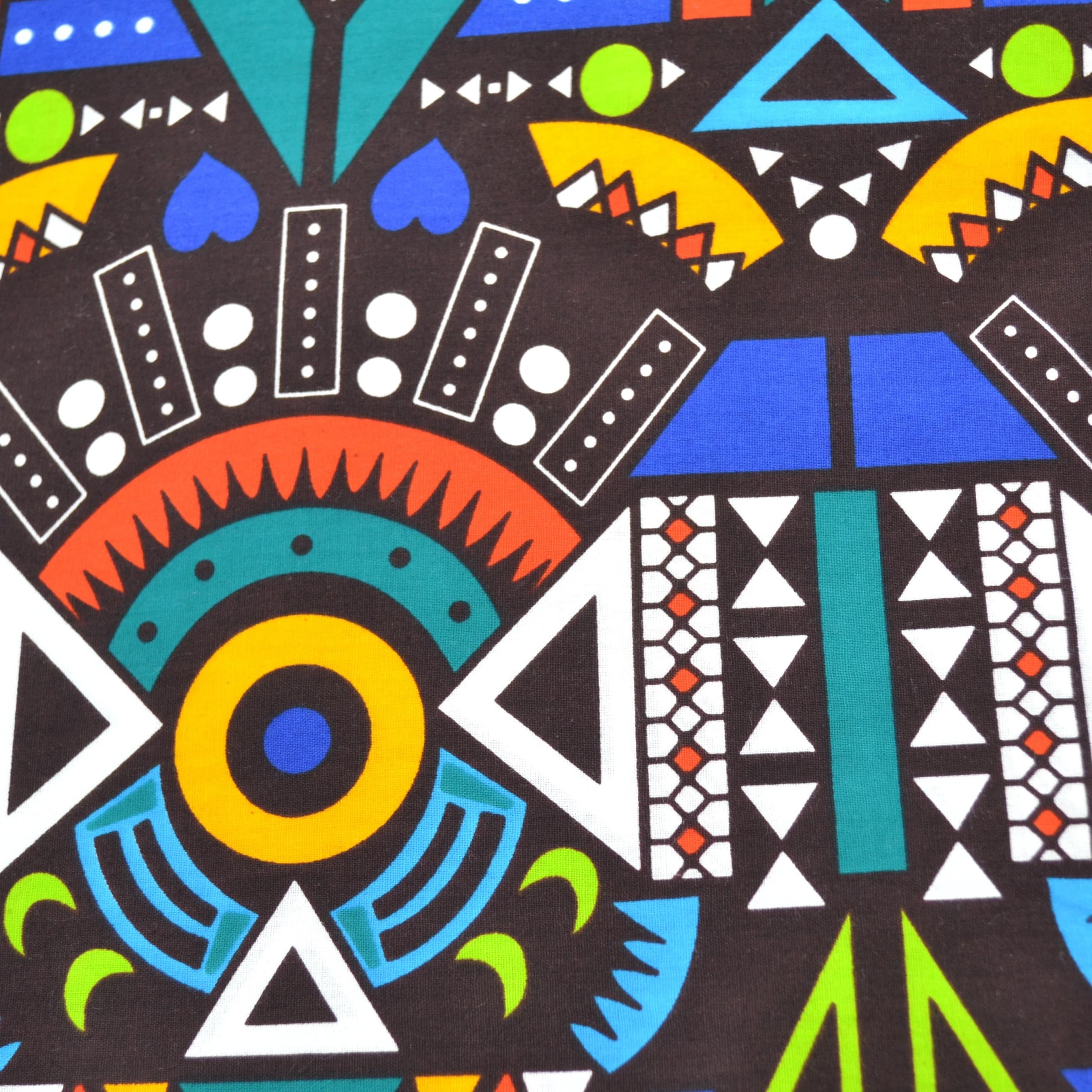 Tissu Wax multicolore vendu au mètre - PREMIUM