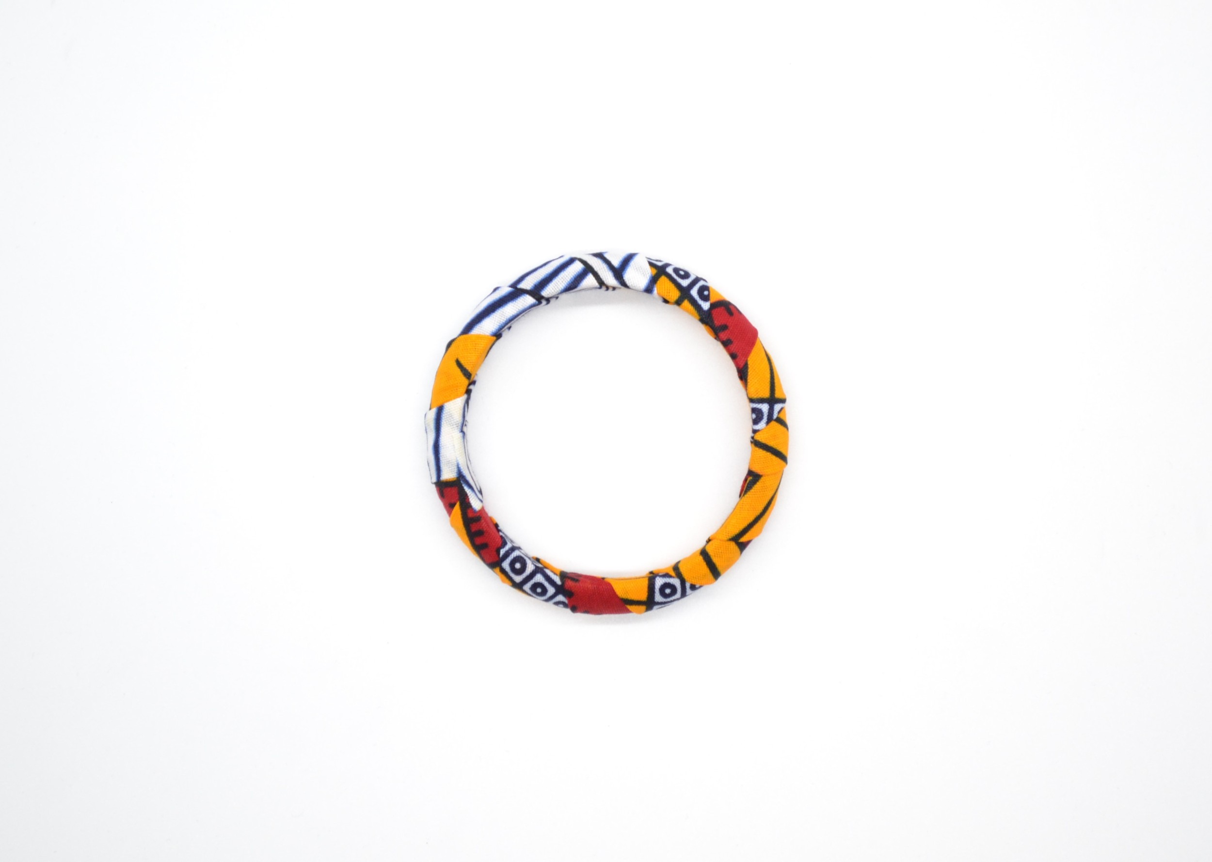 Anneau en tissu wax coloré