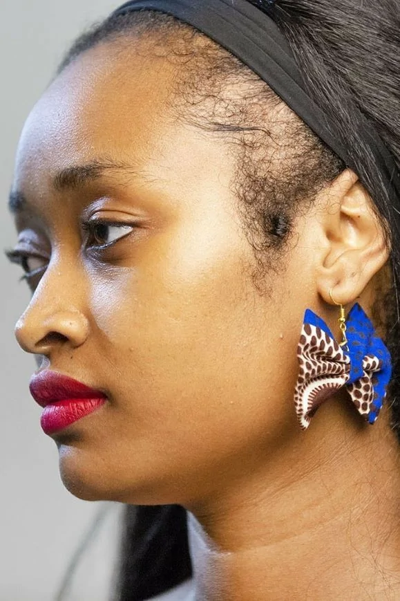 Boucles d'oreilles africaines en wax