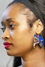 Boucles d'oreilles africaines en wax
