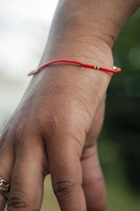 Bracelet de perles rouges