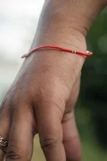 Bracelet de perles rouges