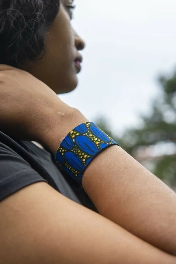 Bracelet manchette en wax original