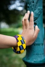 Bracelet manchette en wax original