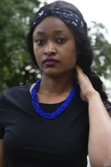 Collier torsadé de perles noires Collier torsadé de perles noires