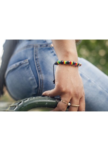 Bracelet ethnique multicolore et réglable