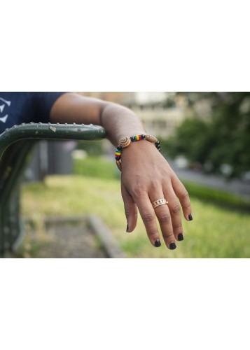 Bracelet ethnique multicolore et unisexe