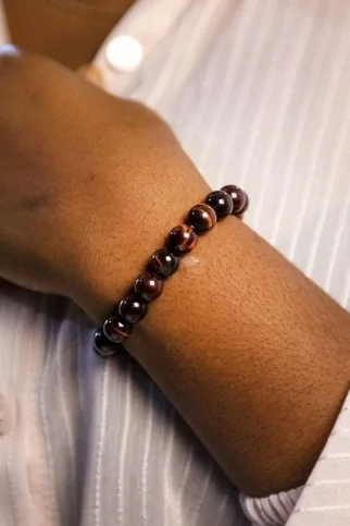 Bracelet en perles Œil de Taureau Bracelet en perles Œil de Taureau