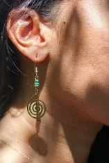 Boucles d'oreilles artisanales en bronze Boucles d'oreilles artisanales en bronze