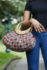 Trousse de toilette artisanale en tissu Wax