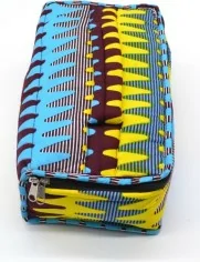 Trousse de toilette artisanale en tissu Wax